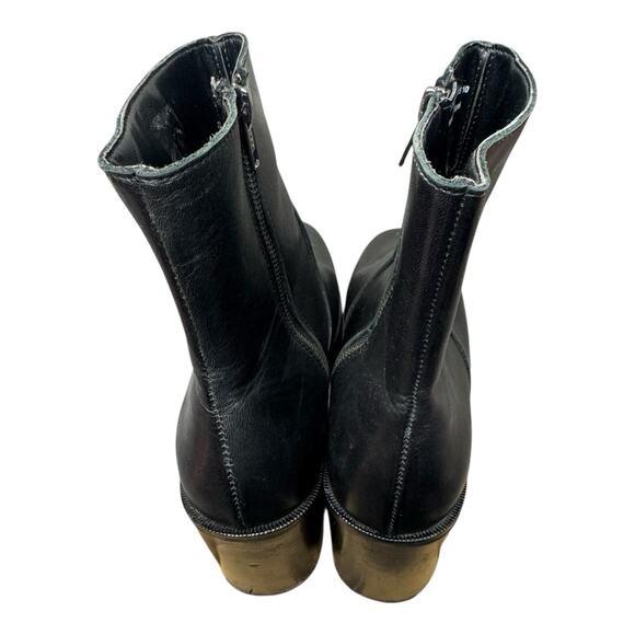 ASOS Black Ankle Bootie 10 Block Heel Boot Goblin Core Witchcore Whimsigoth - Picture 3 of 13